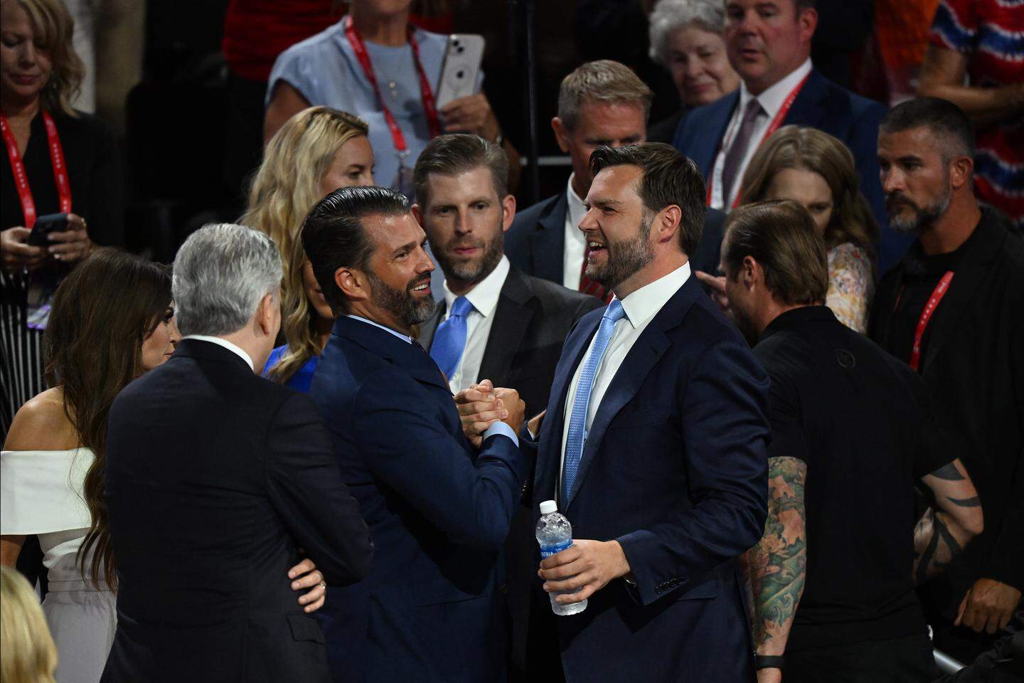Donald Trump jr. en J.D. Vance, dikke vrienden.