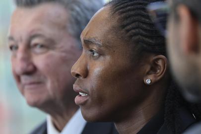 Caster Semenya na de uitspraak.