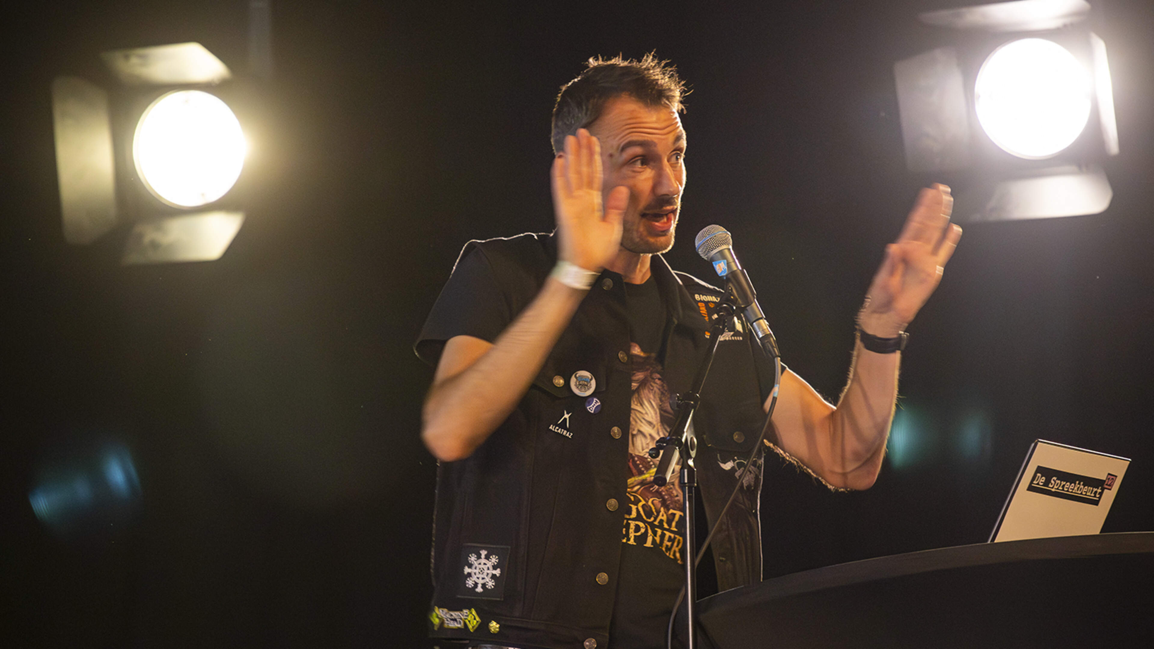 Sergio’s complex en headbangen met weerman Bram Verbruggen: 