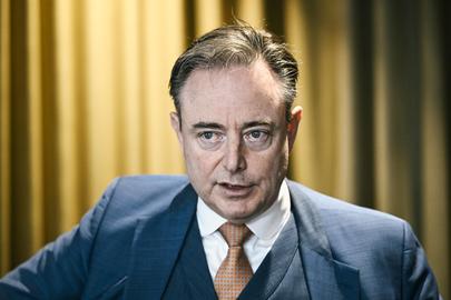 Antwerpen mayor Bart De Wever pictured during the oath taking ceremony for some of the new mayors of the Antwerp province, Monday 20 January 2025, in Antwerp. BELGA PHOTO DIRK WAEM
