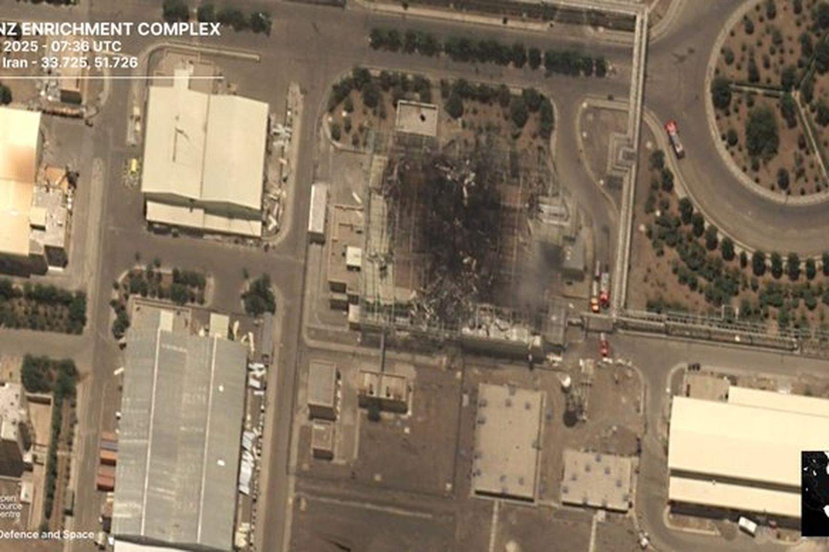 De site in Natanz werd vannacht gebombardeerd door Israël.