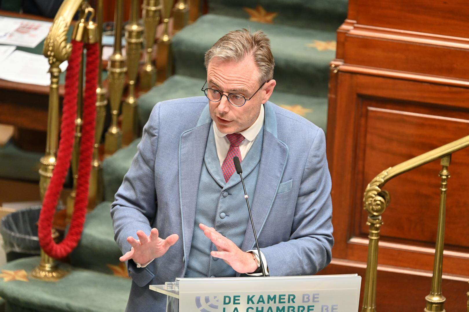 Premier Bart De Wever, donderdag in de Kamer.