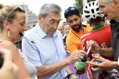 Eind juni was Eddy Merckx nog te gast bij de Baloise Belgium Tour in Brussel. 
