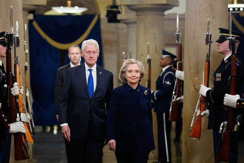 Bill en Hillary Clinton in januari 2025. 