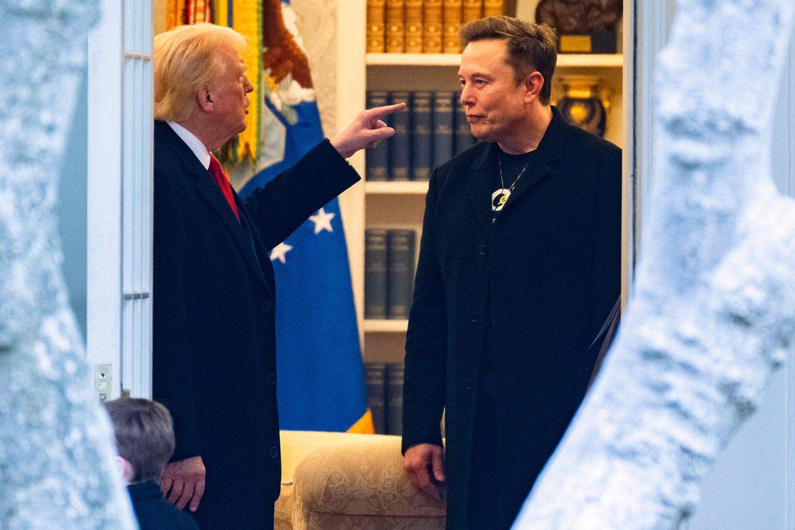Donald Trump en Elon Musk in maart, toen ze elkaar nog in de ogen keken.