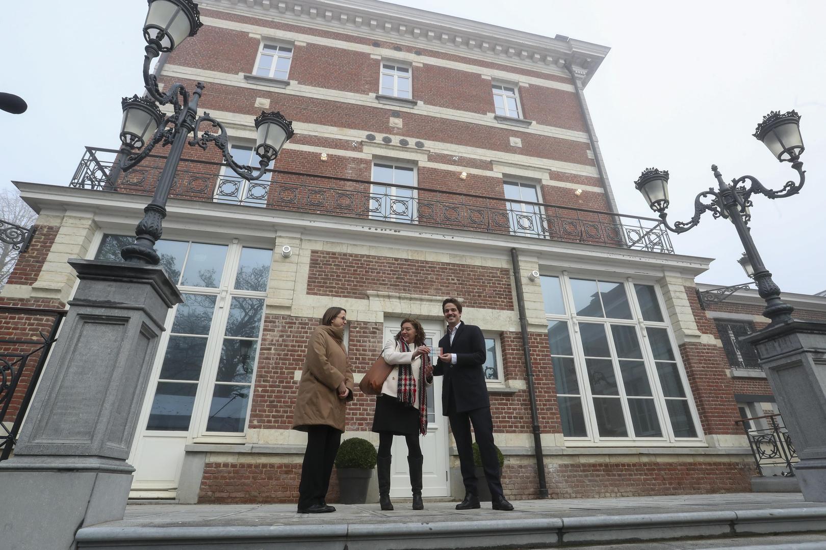 Ella Jamsin, Valérie Trouet Thomas Dermine bij de opening van het Klimaatcentrum in 2022.