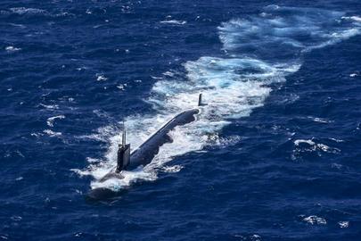 (FILES) This handout photo released by the Colombian National Navy shows a view of a US nuclear submarine during military exercises 70 nautical miles (130 kilometers) off Cartagena, Colombia, on February 28, 2022. US President Donald Trump ordered the deployment of two nuclear submarines on August 1, 2025 in an extraordinary escalation of what had been an online war of words with a Russian official over Ukraine and tariffs. (Photo by Colombian National Navy / AFP) / RESTRICTED TO EDITORIAL USE-MANDATORY CREDIT - AFP PHOTO / COLOMBIAN NAVY - NO MAFRKETING - NO ADVERTISING CAMPAIGNS - DISTRIBUTED AS A SERVICE TO CLIENTS