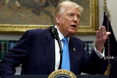 U.S. President Donald Trump speaks after signing the VA Home Loan Program Reform Act at the White House in Washington, D.C., U.S., July 30, 2025. REUTERS/Evelyn Hockstein