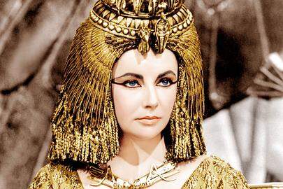 Elizabeth Taylor als Cleopatra, een film van Joseph L. Mankiewicz (1963). 
