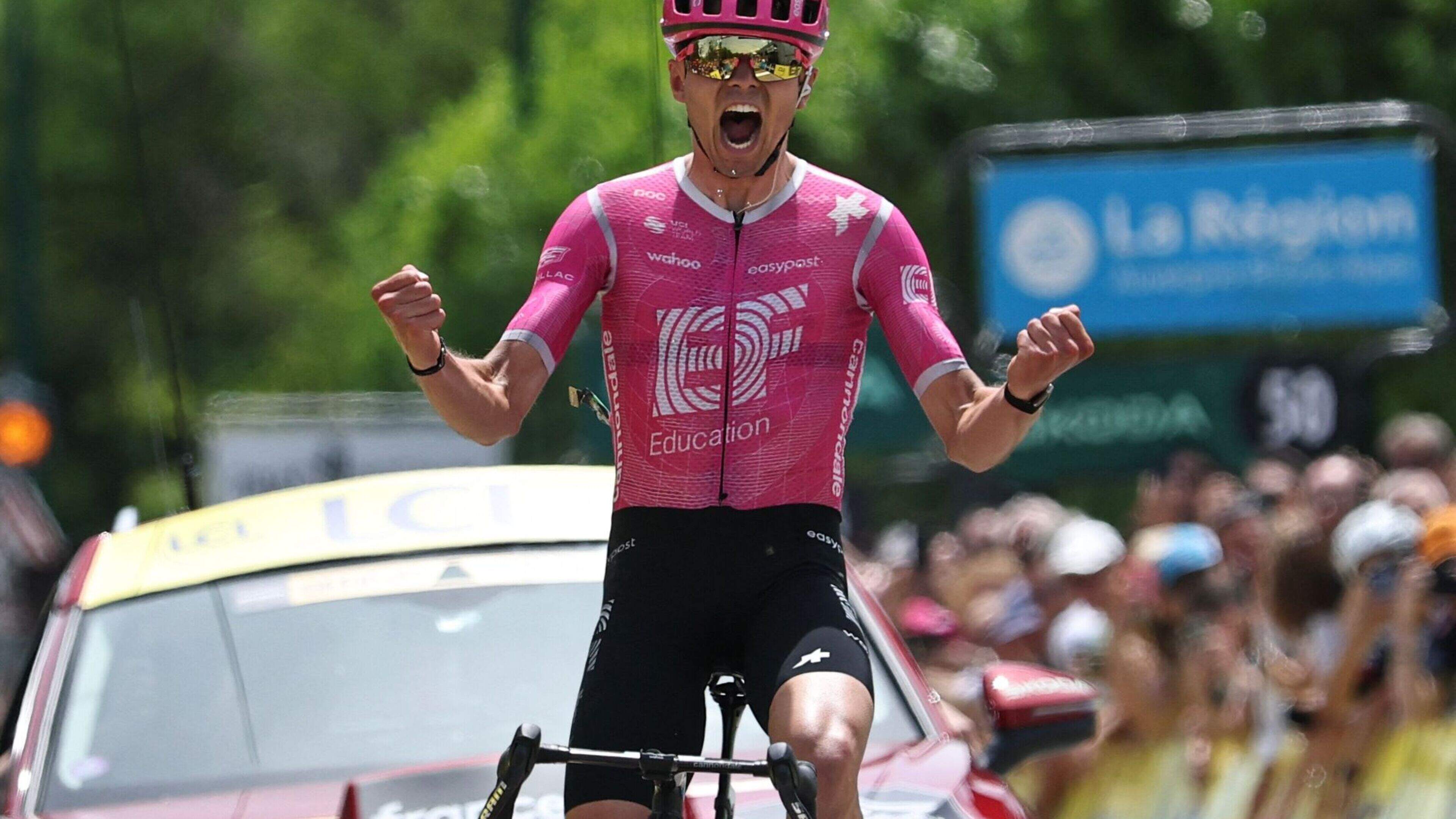 Vluchter Alex Baudin wint zware openingsrit in Auvergne, Van