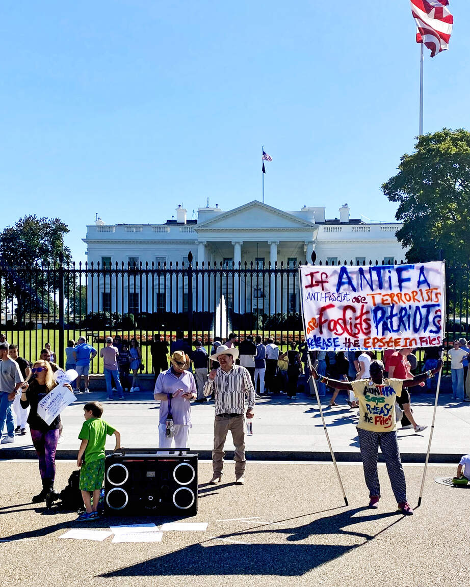 Het protest aan het Witte Huis stelt vandaag niet veel meer voor.