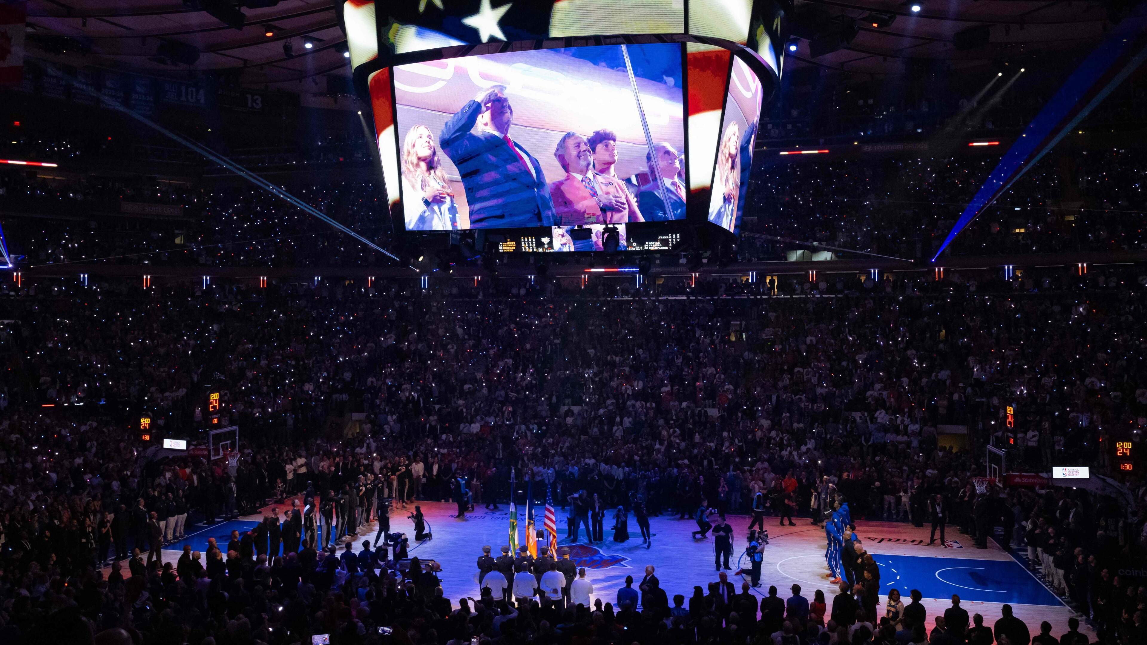 Trump uitgejouwd bij basketbalwedstrijd in New Yor